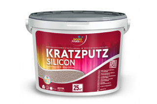 Tencuială decorativă siliconică Kratzputz 'Miel' Nanofarb