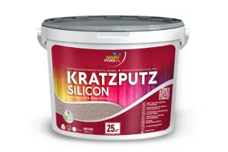 Tencuială decorativă siliconică Kratzputz 'Miel' Nanofarb