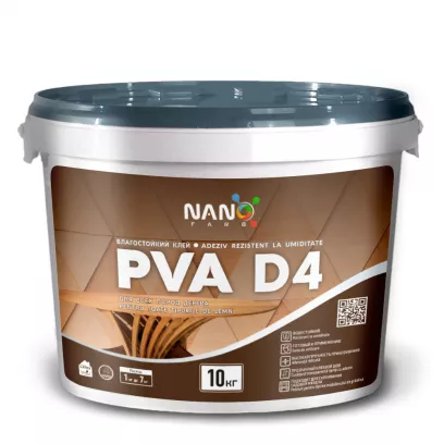 PVA D4 Nanofarb, водостойкий, однокомпонентный клей
